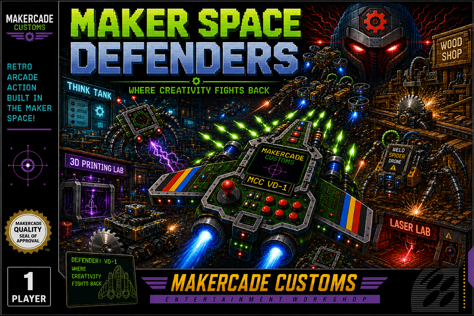 Maker Space Defenders box art